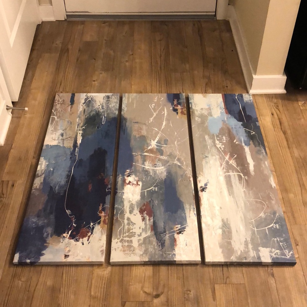 Three canvas paintings